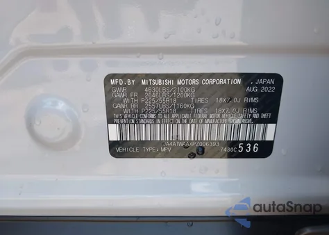 2023 Mitsubishi Eclipse Cross Se S-Awc/Sel S-Awc z USA, uszkodzony, nr VIN JA4ATWAAXPZ006393